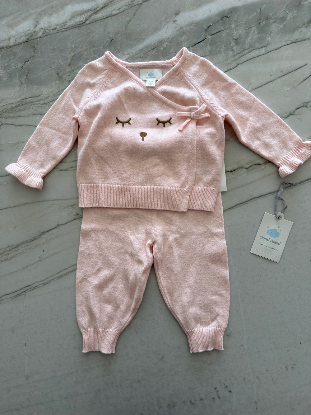 NWT Soft Pink Knit Baby Set